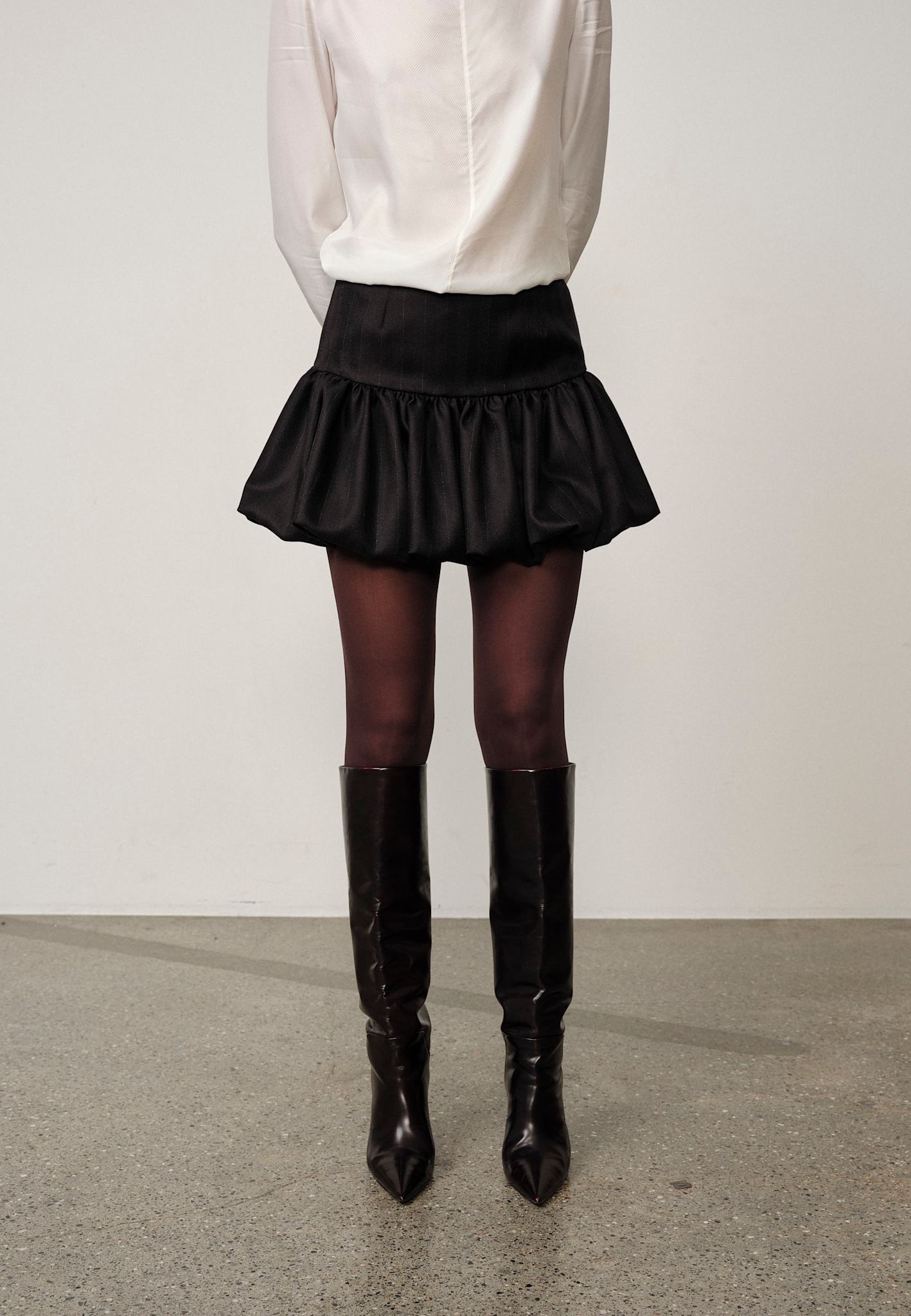 Laja Wool Skirt - Black Pinstripe – Herskind Official