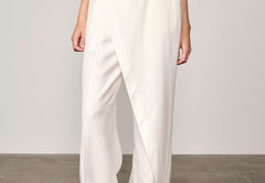 Alina Midt Waist Pants - White