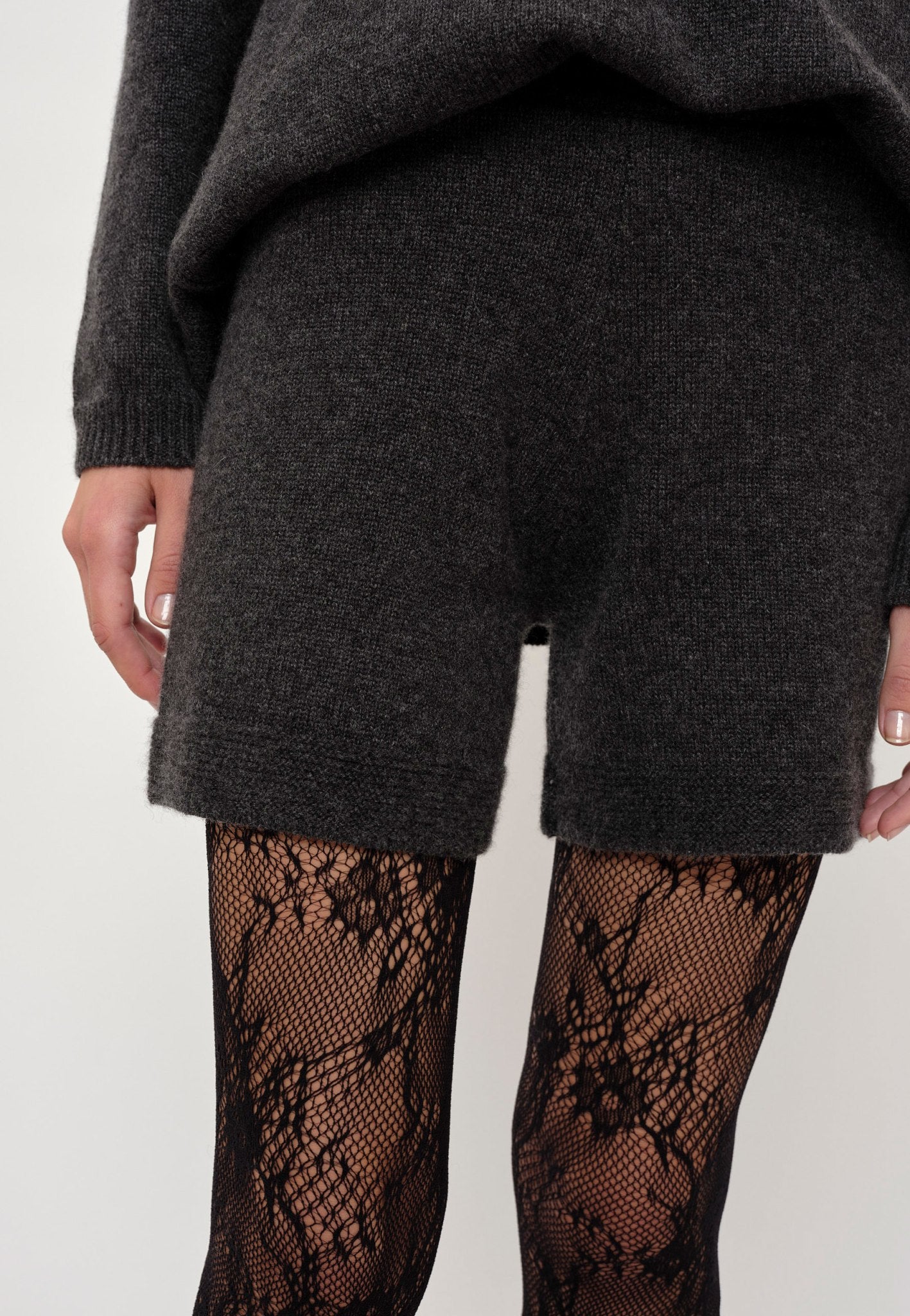 Bogart Strickshorts - Dunkelgrau
