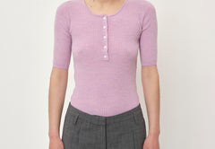 Agnes Knit Blouse - Pink