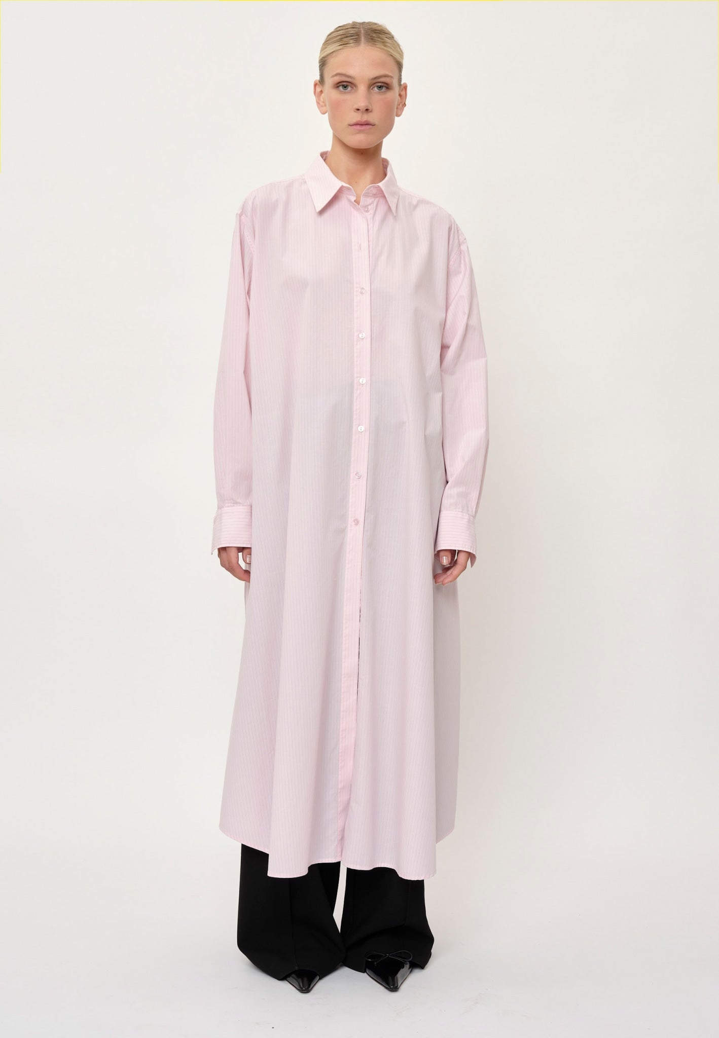 birgitte herskind Larissa Shirt Dress - Pink Pinstripe Pink Pinstripe
