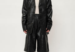 Maison Leather Blazer - Black