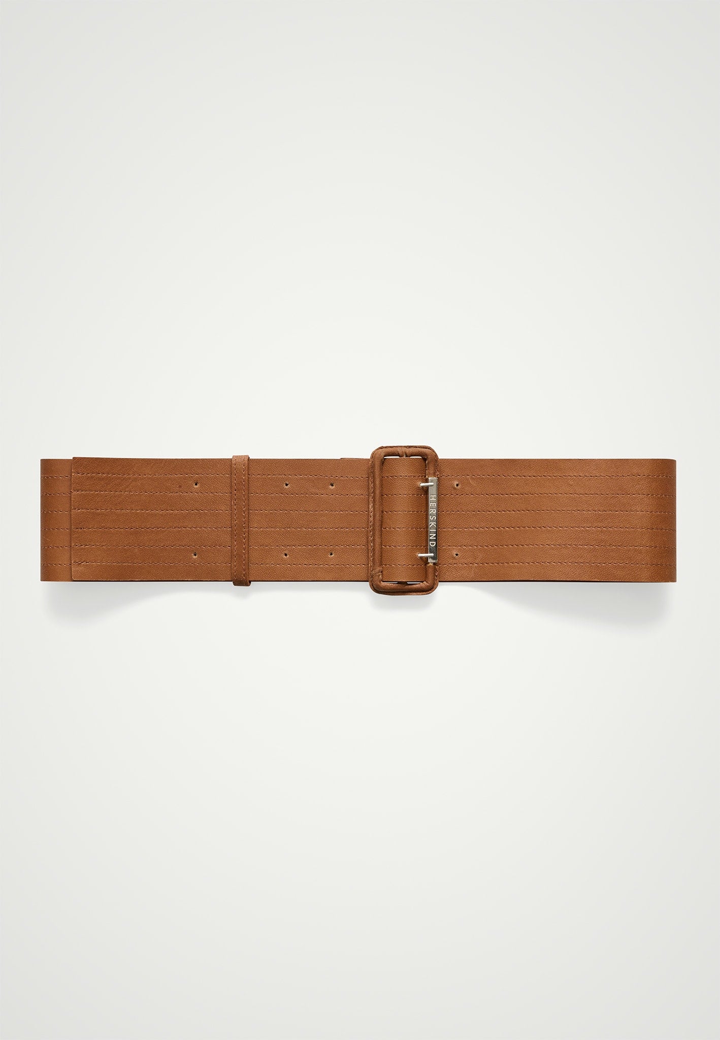 birgitte herskind Wide Leather Belt - Cognac Cognac