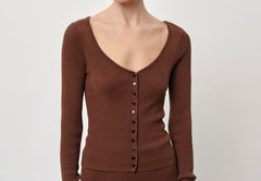 Gili Knit Blouse - Toffee