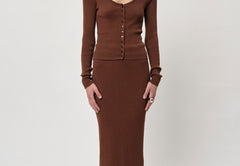 Gina Knit skirt - Toffee
