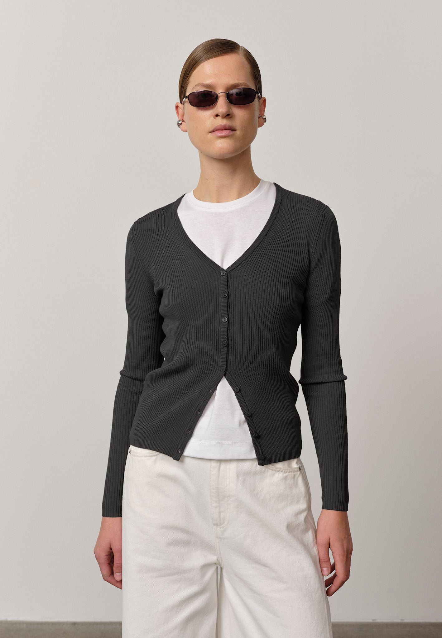 ChiChi Knit Cardigan - Dark Grey