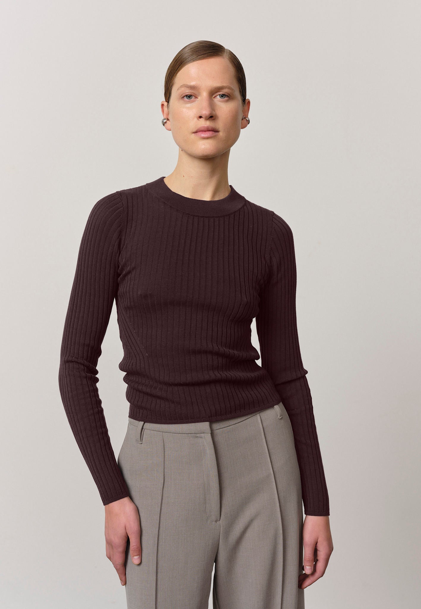 birgitte herskind Daniella Knit Blouse - Wine Red Wine Red