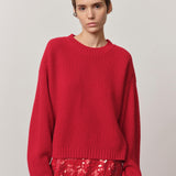 Sabby Kaschmir-Mischbluse – Rot