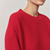Sabby Kaschmir-Mischbluse – Rot