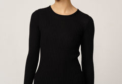 Camb Knit Blouse - Black
