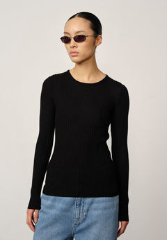Camb Strickbluse - Schwarz