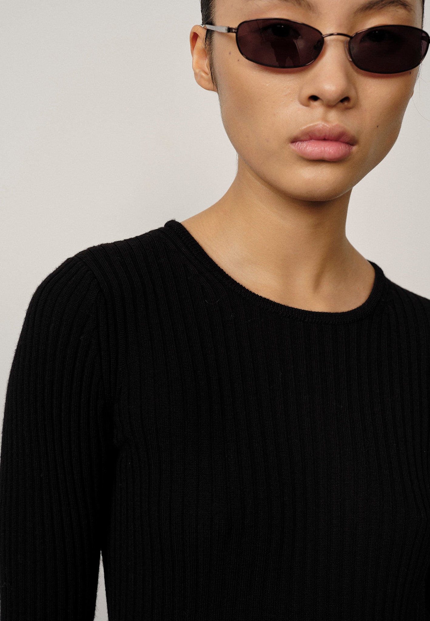 Camb Knit Blouse - Black