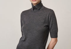 Perry Knit Blouse - Grey