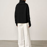Archie Cashmere Blend Cardigan - Black