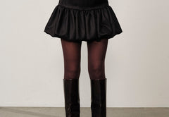 Laja Wool Skirt - Black Pinstripe
