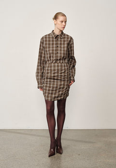 Hilda Skirt - Brown Checks