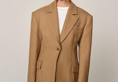 Shelia Fittet Blazer - Wood