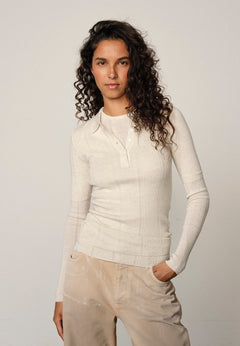 Cyenna Strickbluse - Off-White