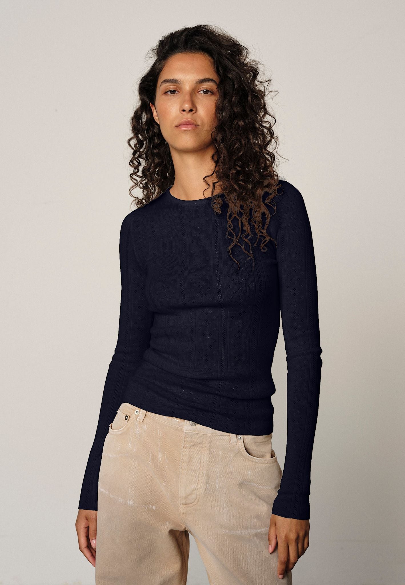 Camb Strickbluse - Marine
