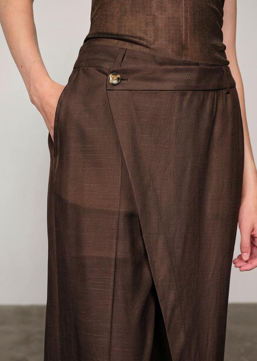 Alina Mid Waist Hose – Java Braun