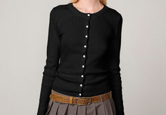 Brooks Knit Blouse - Black
