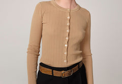 Brooks Knit Blouse - Sand