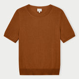 Thora Strick-T-Shirt - Toffee