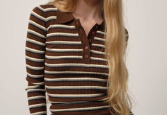 Milo Cashmere Knit Polo - Stripe