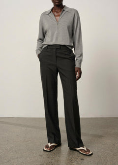 Ivano Mid Waist Pants - Iron