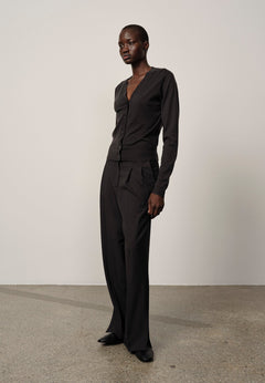 Nuno Mid Waist Pants - Iron