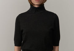 Perry Knit Blouse - Dark Grey