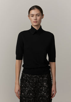 Perry Knit Blouse - Black