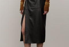 Elizabeth Leather Skirt - Black