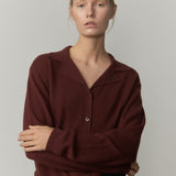 Alton Cashmere Cardigan - Oxblod