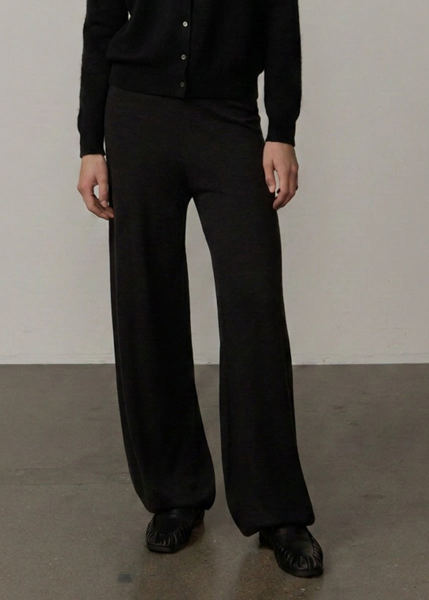 Clark Strickhose mittelhoher Bund – Schwarz
