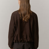 Yvette Wildleder Bomberjacke - Kaffeebraun