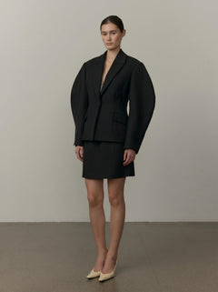 Alex Fitted Blazer - Black