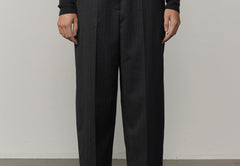 Olly Cropped Mid Waist Pants - Pinstripe