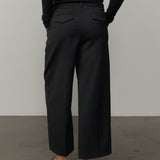 Olly Cropped Mid Waist Pants - Pinstripe
