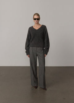 Kimberly Mid Waist Hose - Dunkelgrau
