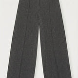 Kimberly Mid Waist Pants - Dark Grey