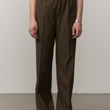 Pinkfarbene Hose mit mittlerer Bundhöhe – Khaki