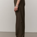 Pinkfarbene Hose mit mittlerer Bundhöhe – Khaki