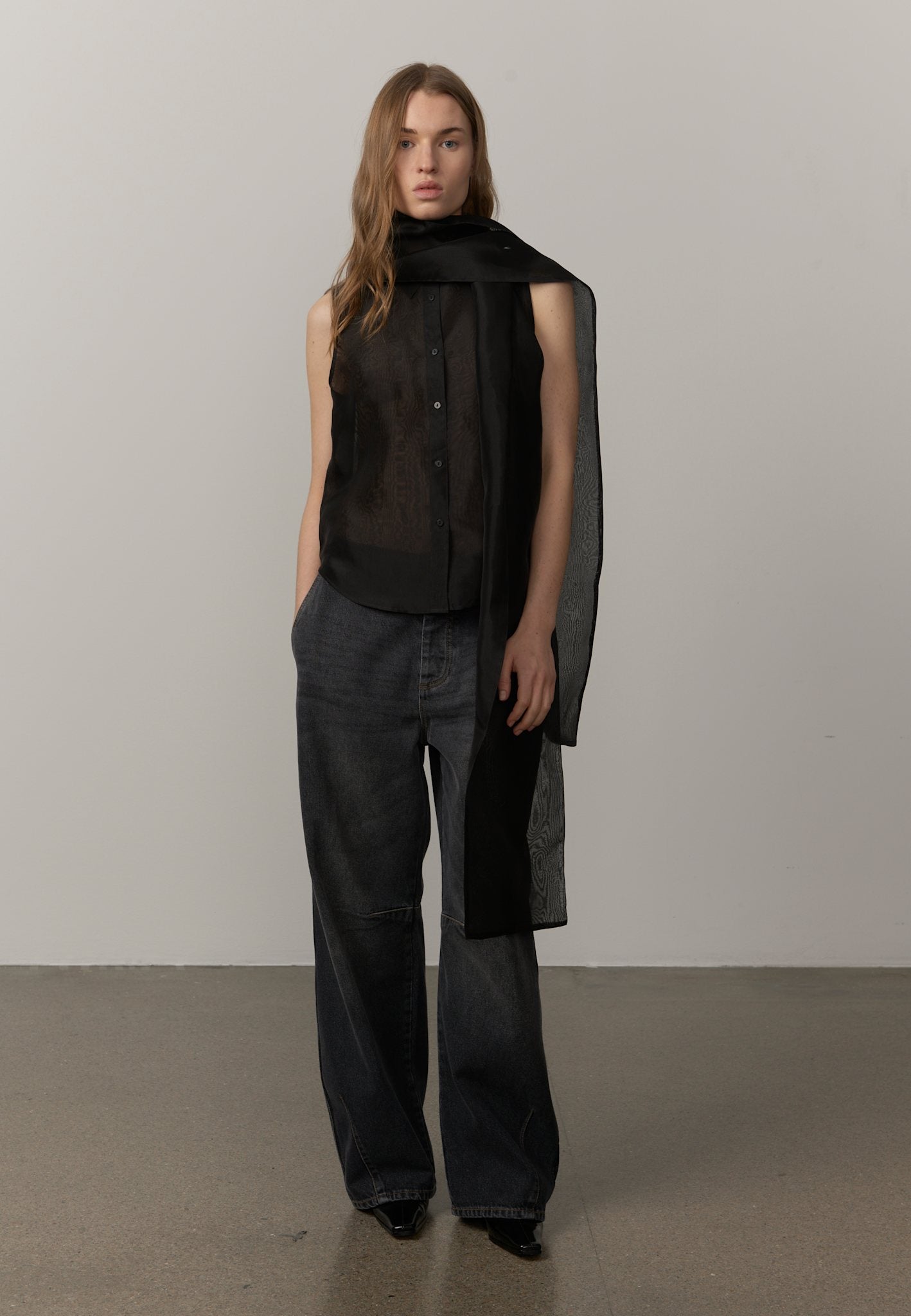 Royal Silkbluse - Schwarz