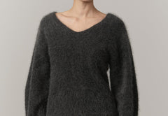Simona Knit Blouse - Grey