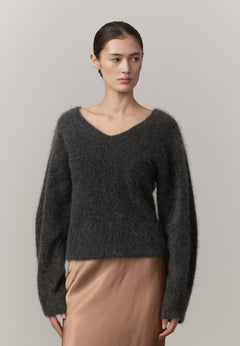 Strickbluse Simona – Grau