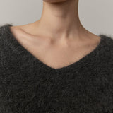 Simona Knit Blouse - Grey