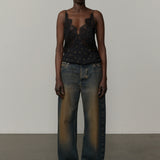Lulu Denim Jeans (32 - Long) - Brown