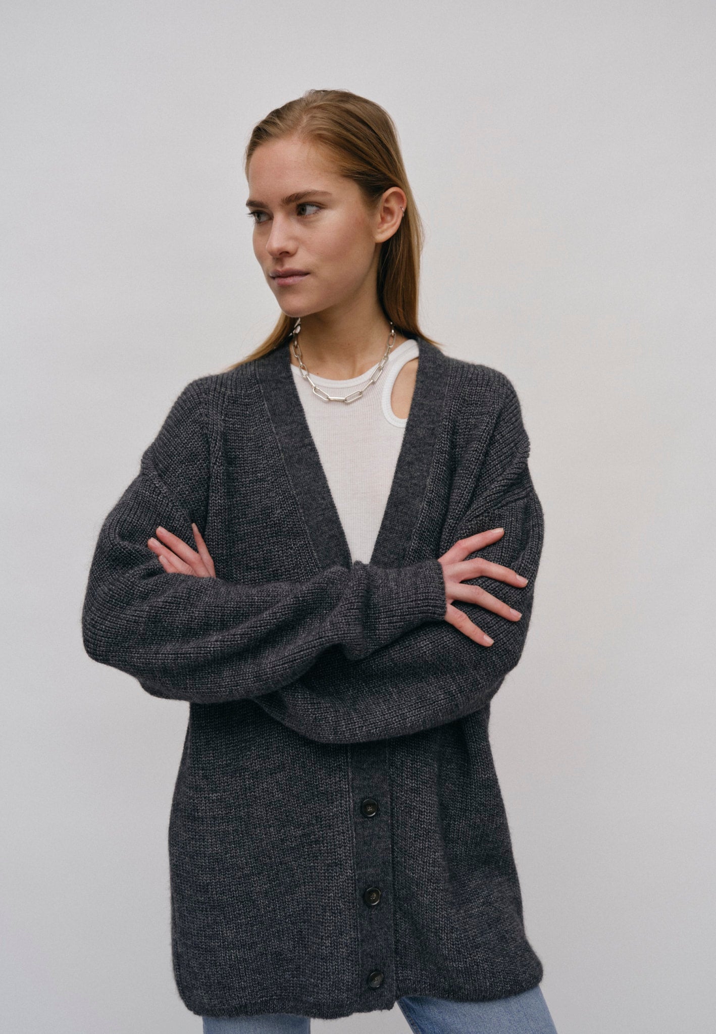 Ace Knit Cardigan - Dark Grey – Herskind Official