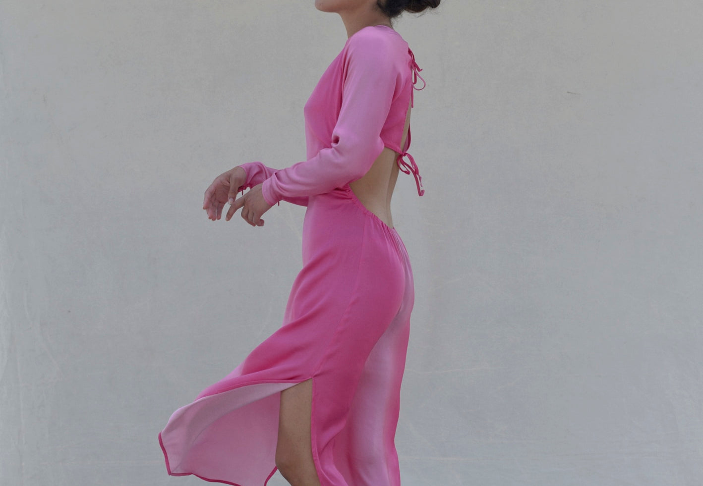 arket pink dress Draped Knit Dress Pink Women ARKET DK